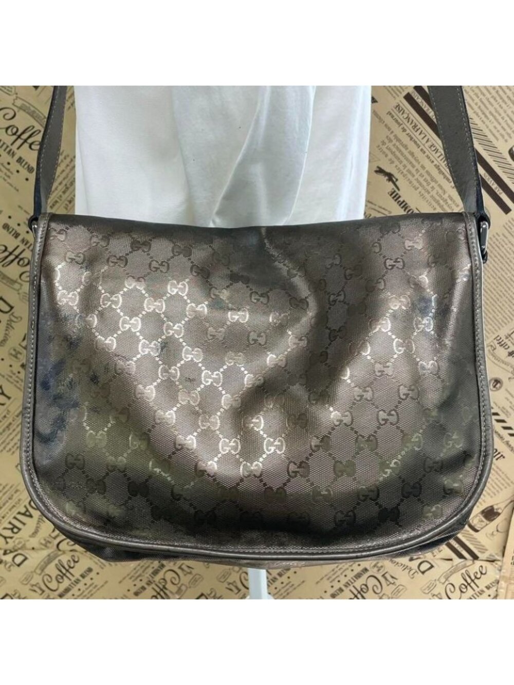 ★SOLD★ Gucci GG Supreme Shoulder Messenger Bag Business Travel - Picture 3 of 16